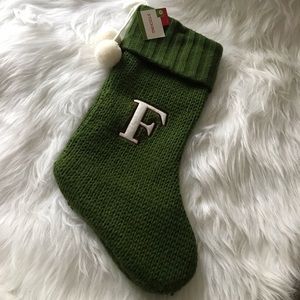 Christmas Decor stocking for gifts Letter F